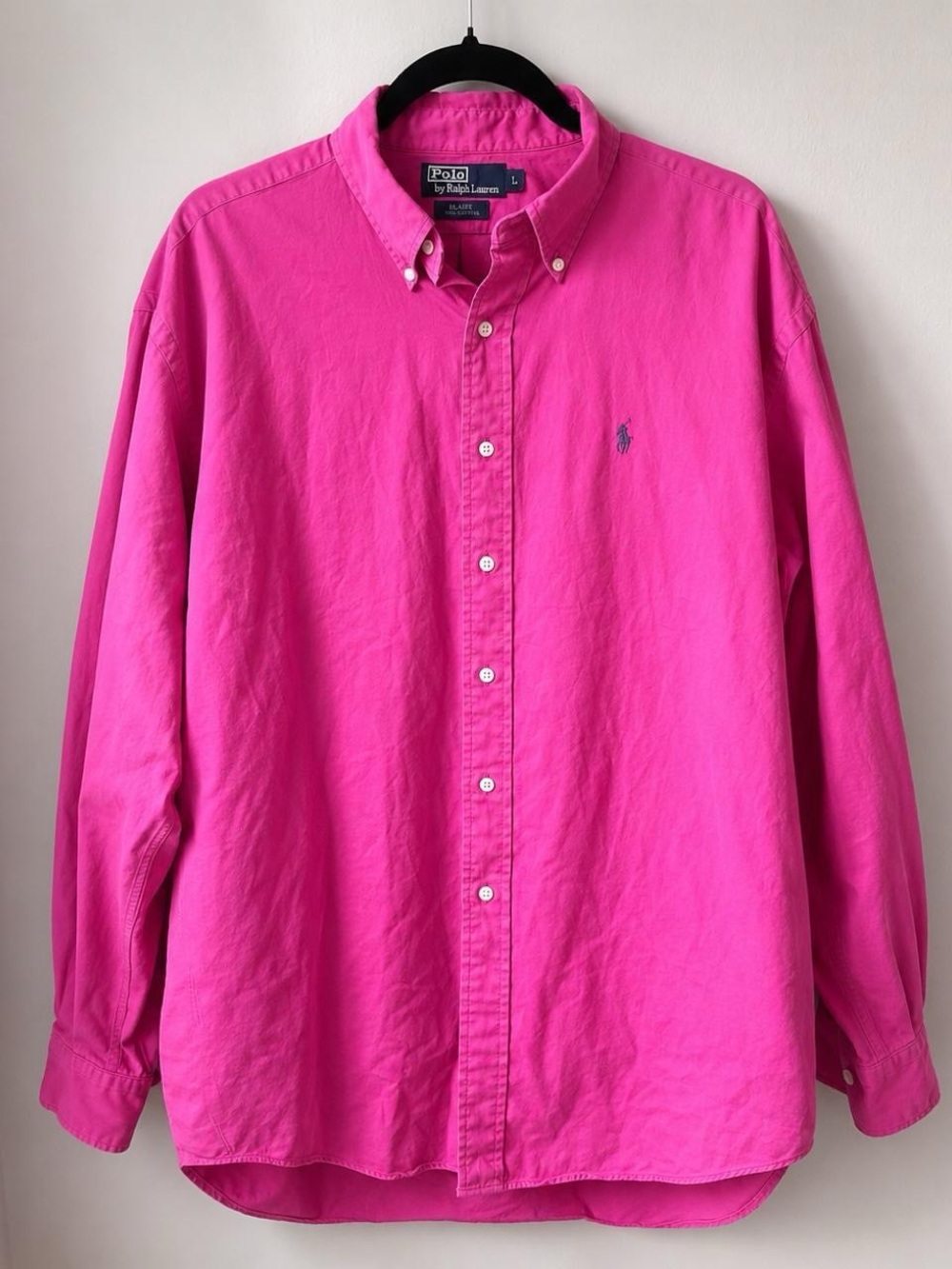 Vintage 90s Polo Ralph Lauren Blaire Pink Button Down Mens-L (unisex style)